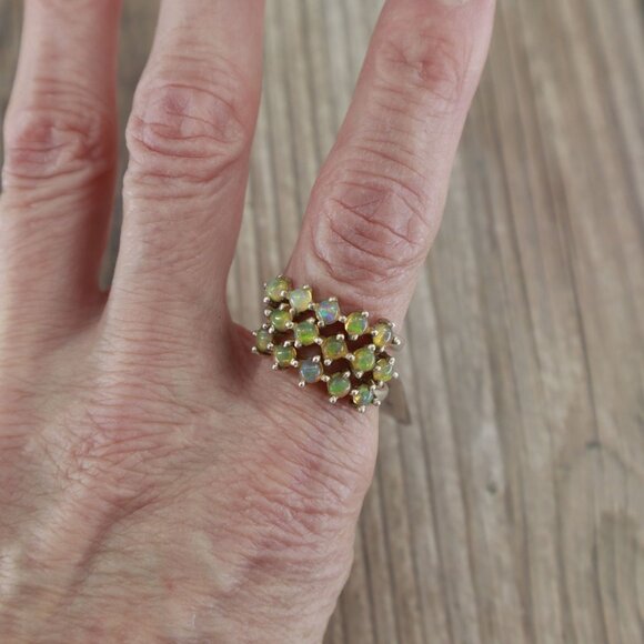 Sienna Opal Ring Womens Boho Bohemian Hippie Gypsy Pretty Gift Anniversary NWT - Picture 8 of 14